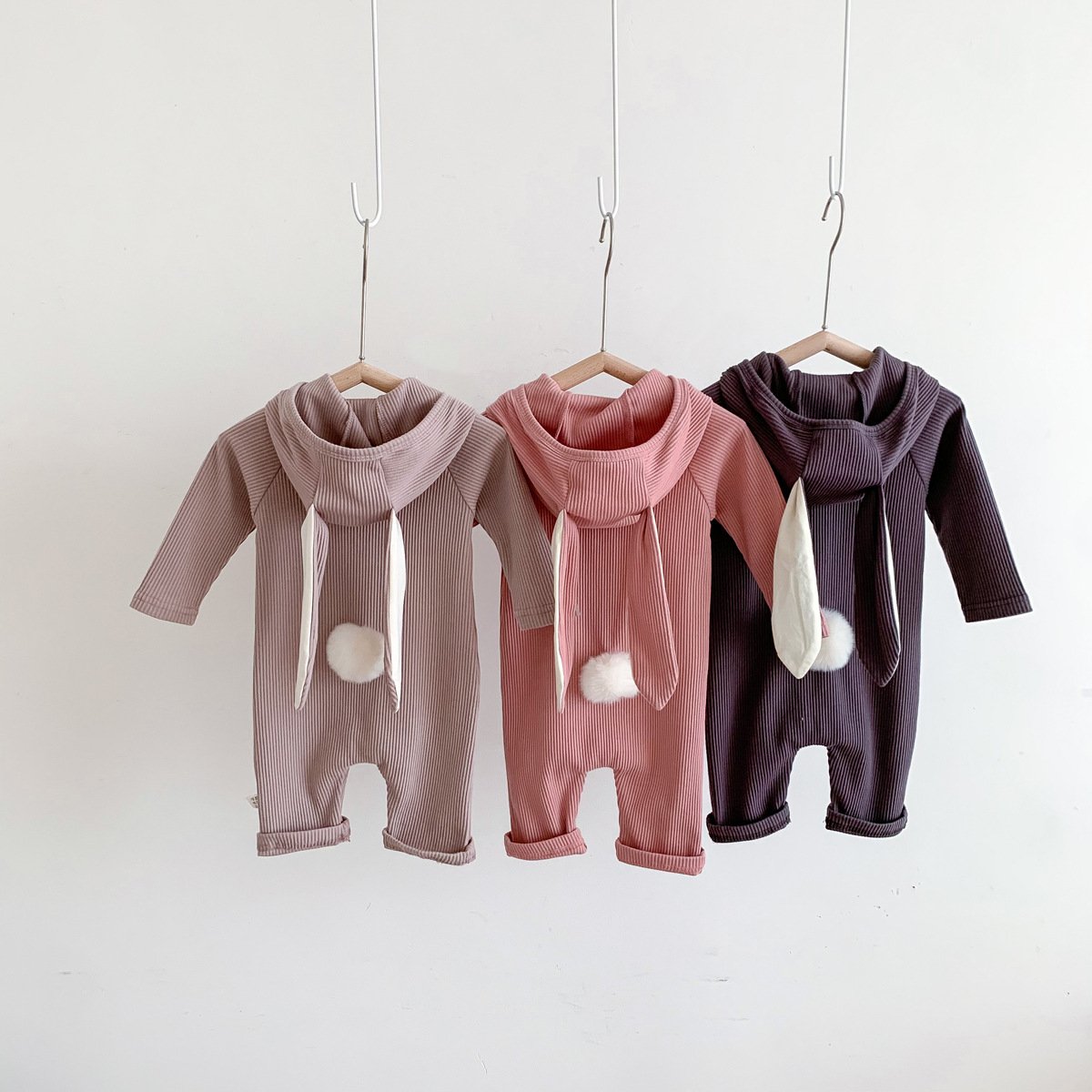 3 Colors New Girl Baby Cotton Cute Jumpsuits Long Sleeve Spring Autumn Rabbits Girls Boys Suit Baby Rompers