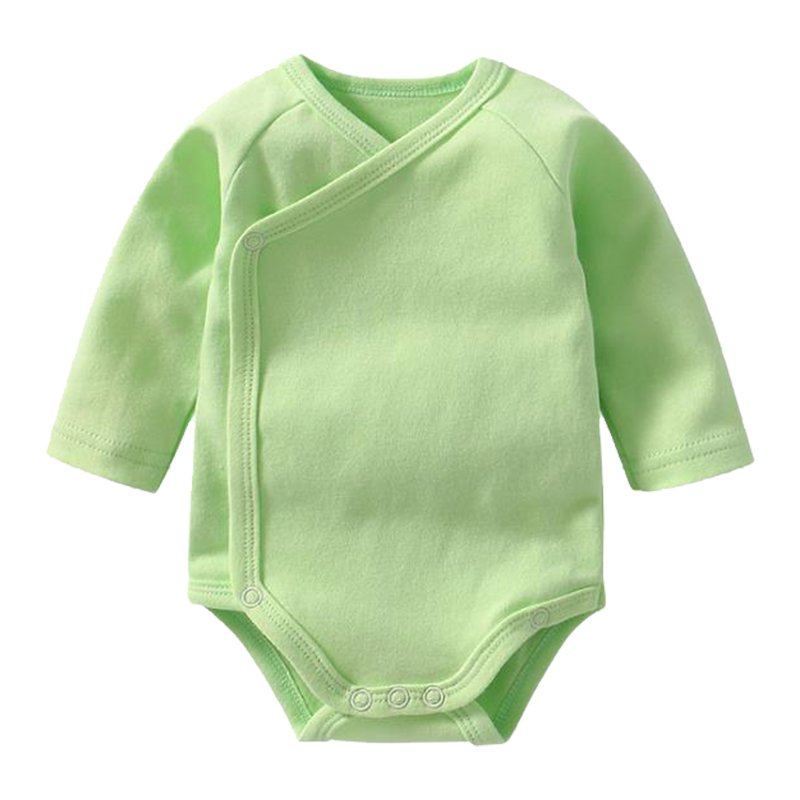Baby Kimono Romper Long Sleeve Baby Pajamas Cotton Newborn Infant Bodysuit