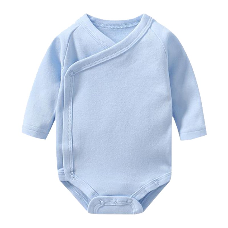 Baby Kimono Romper Long Sleeve Baby Pajamas Cotton Newborn Infant Bodysuit