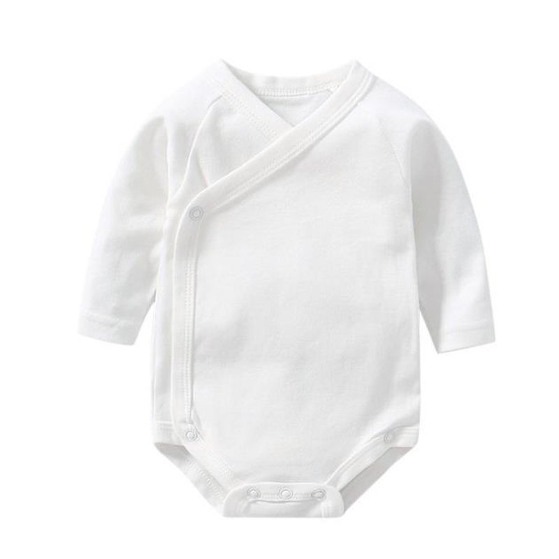 Baby Kimono Romper Long Sleeve Baby Pajamas Cotton Newborn Infant Bodysuit
