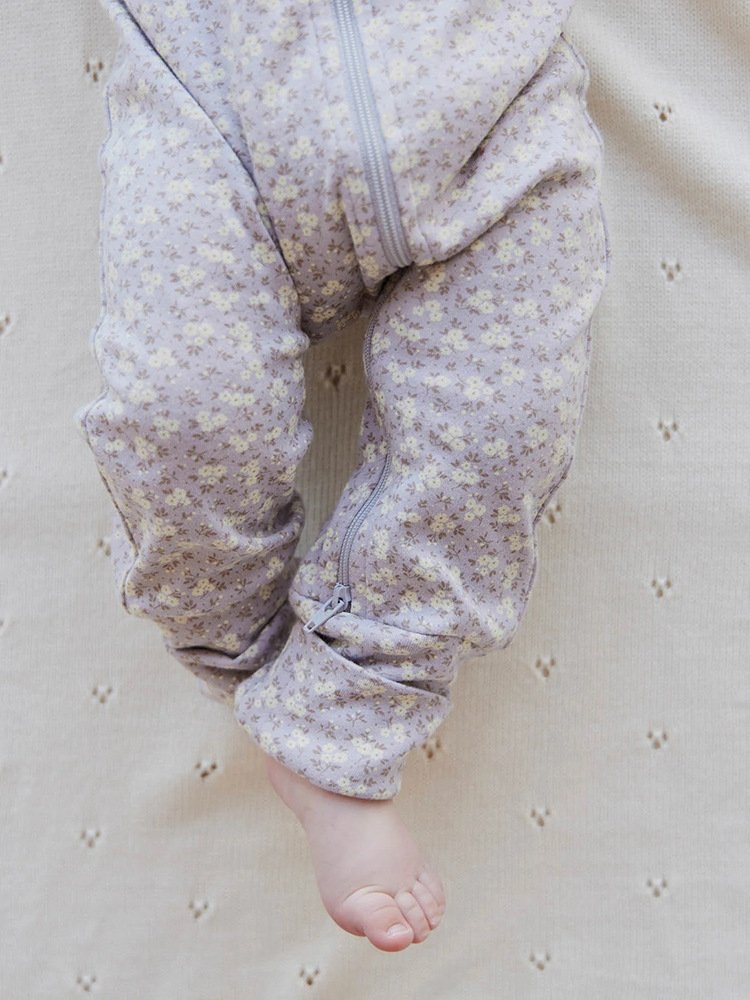 Unisex Floral Baby Jumpsuit Knitted Romper Bodysuit with Zipper ODM Supply for Fall