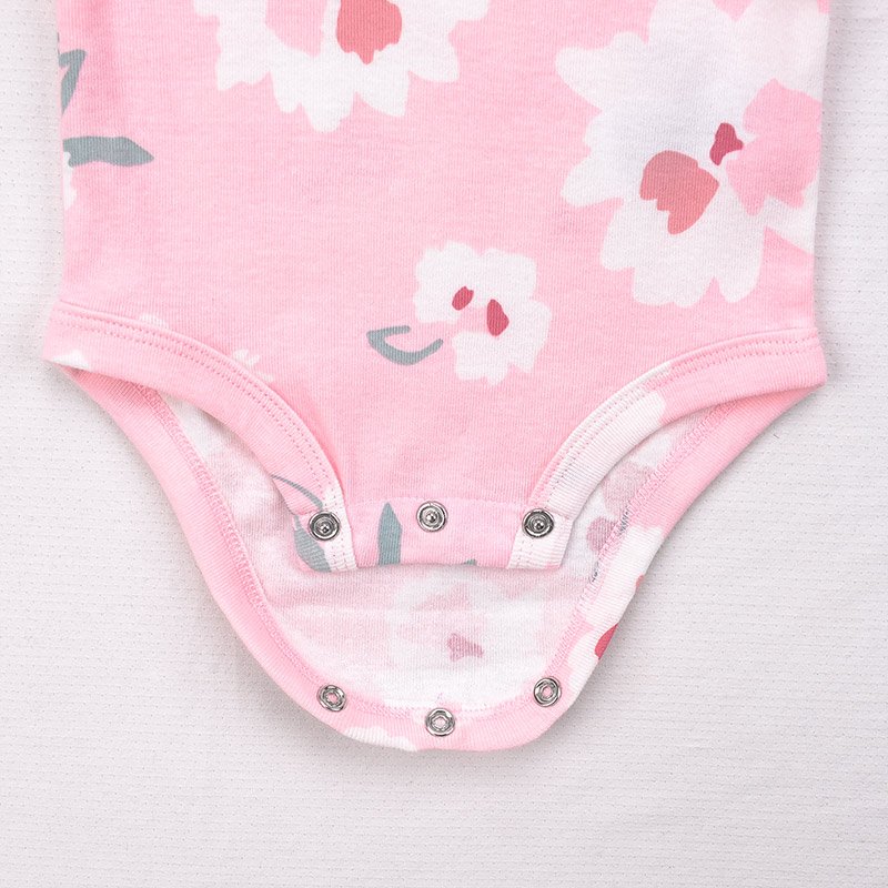 Summer 6-24month Baby Onesie Cotton Floral Sleeveless Romper Baby Bodysuit For Girls