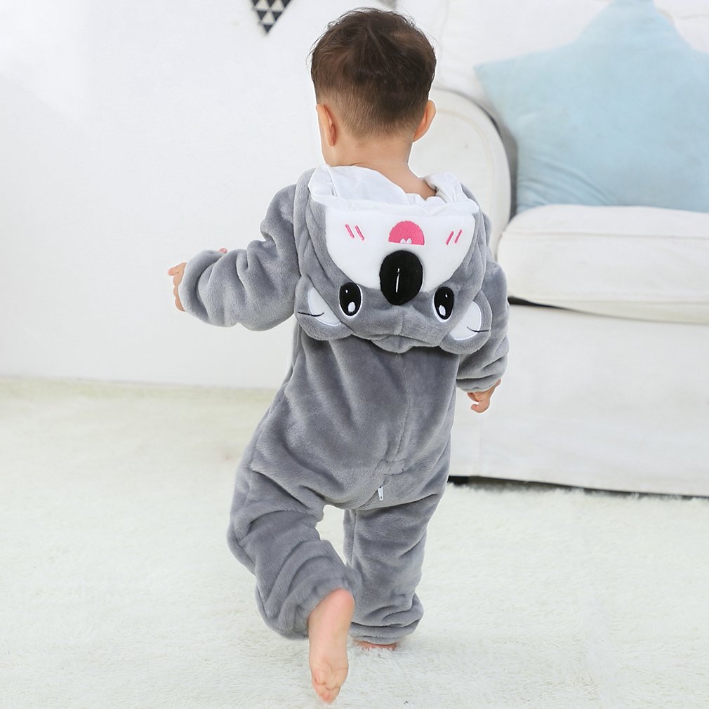 MICHLEY OEM New Design For Children Rompers Girls Koala Animal Costume Winter Baby Pajamas