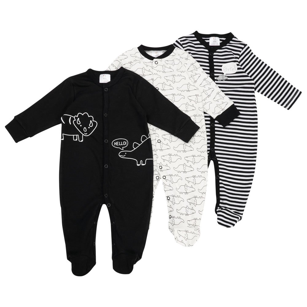 wholesale 3pcs/set 0-3 months baby clothes new born cotton foot binding Cloth Romper Pajama long sleeve Baby Bodysuit