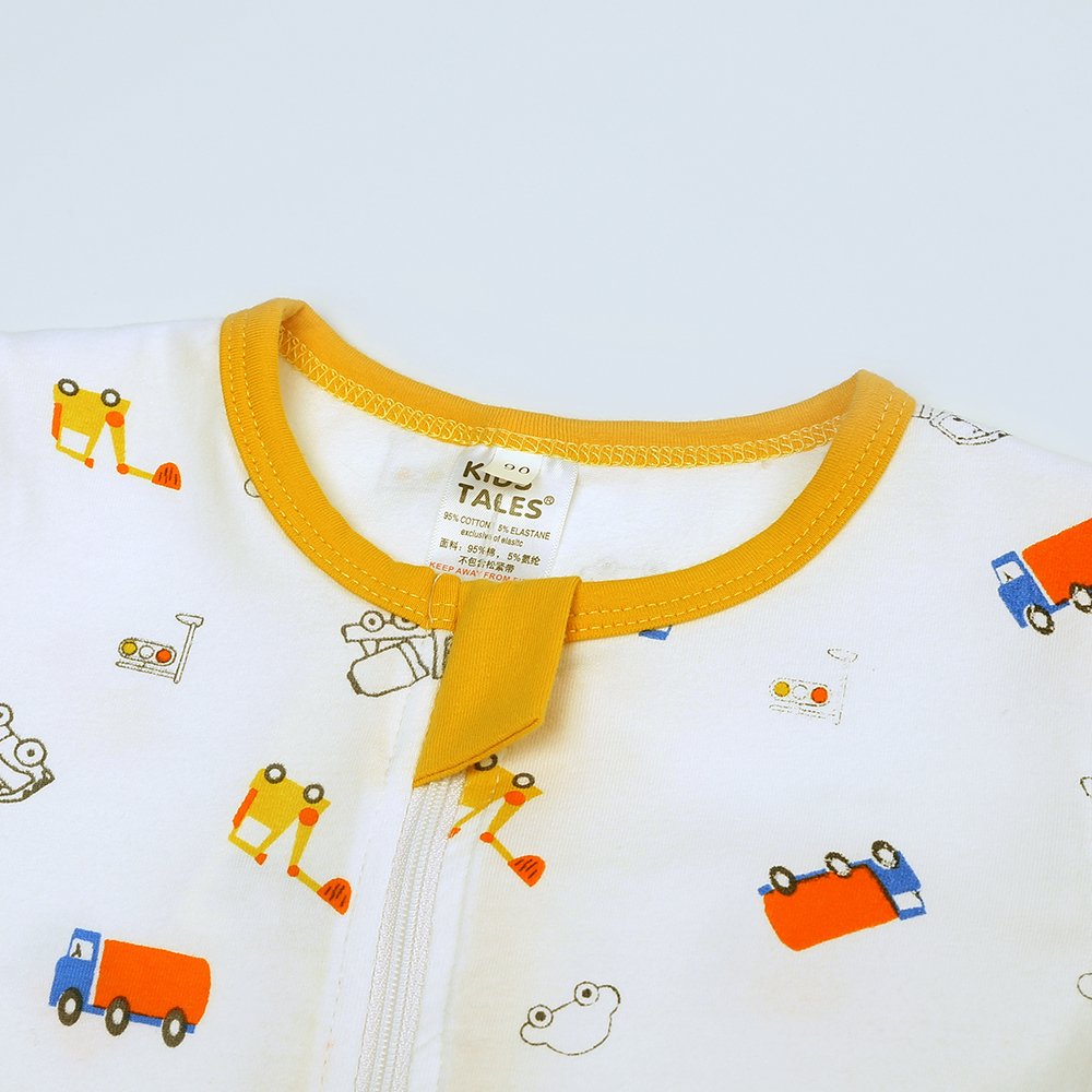Cotton Baby Wears Newborn Sleepsuit Double Zipper Clothes Long Sleeve Printed Baby Romper