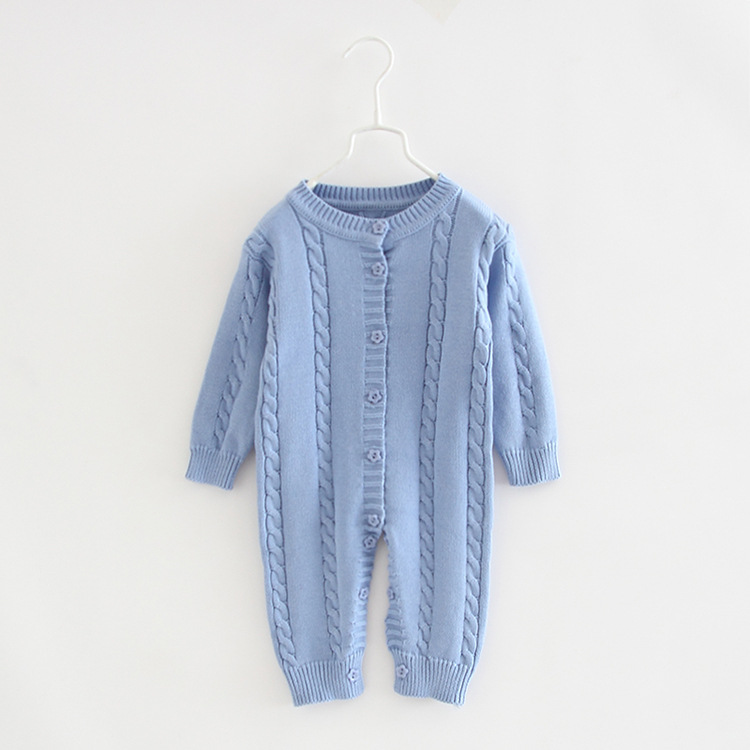 Spring Autumn Winter warm toddler Custom infants children's clothing Baby romper knitted Rompers Cotton sweater jumpsuit