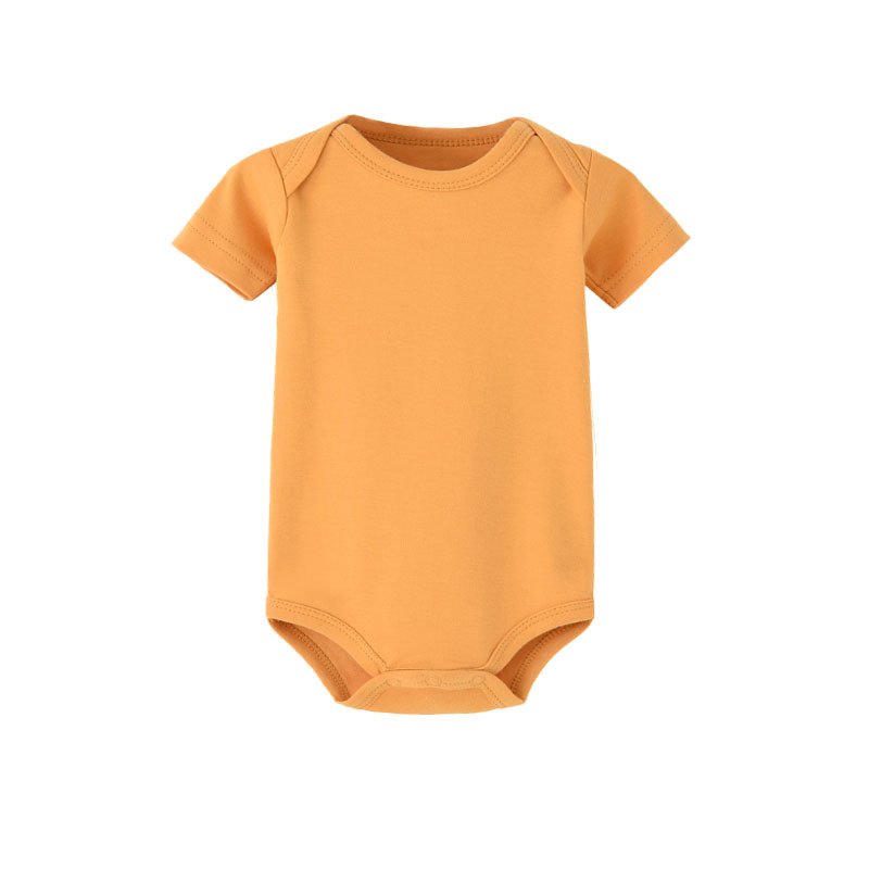 Good Quality Newborn Summer Triangle Onesie Clothes Solid Color Short-Sleeved Baby Rompers