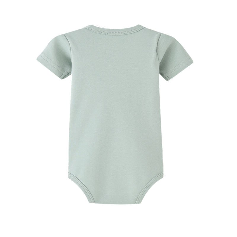 Good Quality Newborn Summer Triangle Onesie Clothes Solid Color Short-Sleeved Baby Rompers