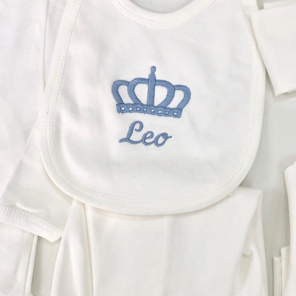 10 Pieces Blue 100% Cotton Fabric Knitted Wholesale Custom Newborn New Design Winter Clothes Clothing Luxury Baby Romper Set