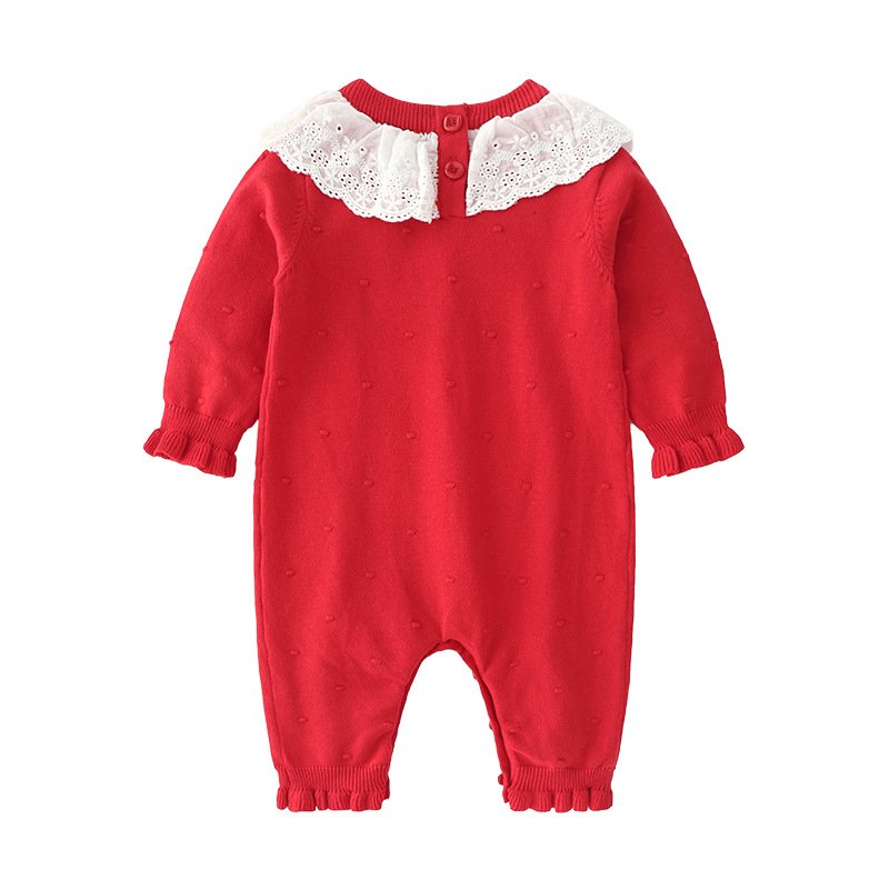 Newborn Designer Baby Girl Clothes Fashion Knitted Baby Romper Winter Sweater Boys Rompers
