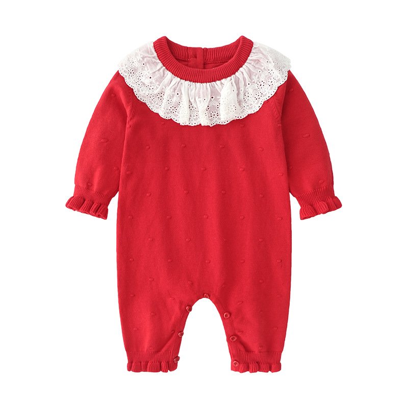 Newborn Designer Baby Girl Clothes Fashion Knitted Baby Romper Winter Sweater Boys Rompers