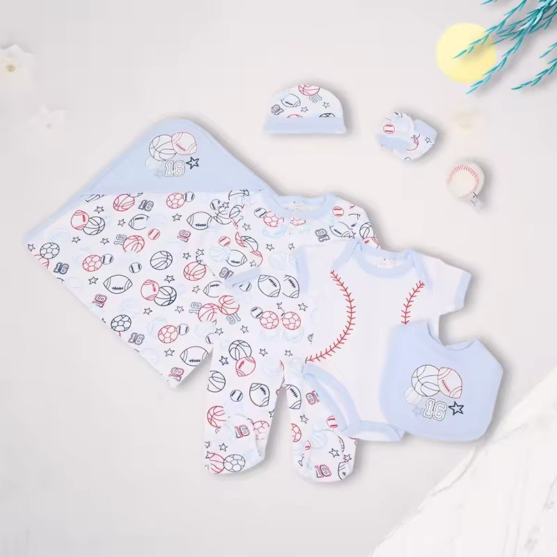 Wholesale Infant Newborn Summer Baby Clothes 7 Pcs Short Sleeve Bodysuits Body Onesie Newborn Baby Rompers