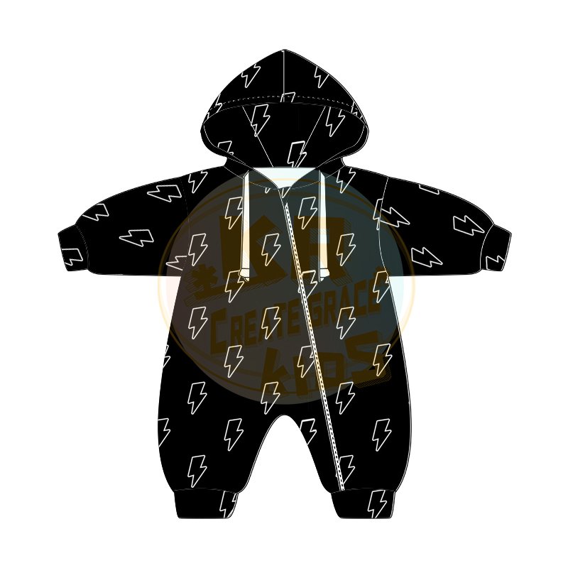 Wholesale New Design Customized Kids Infant Boys Terry Fabric Autumn Jumpsuits With Hat Baby Rompers Clothes