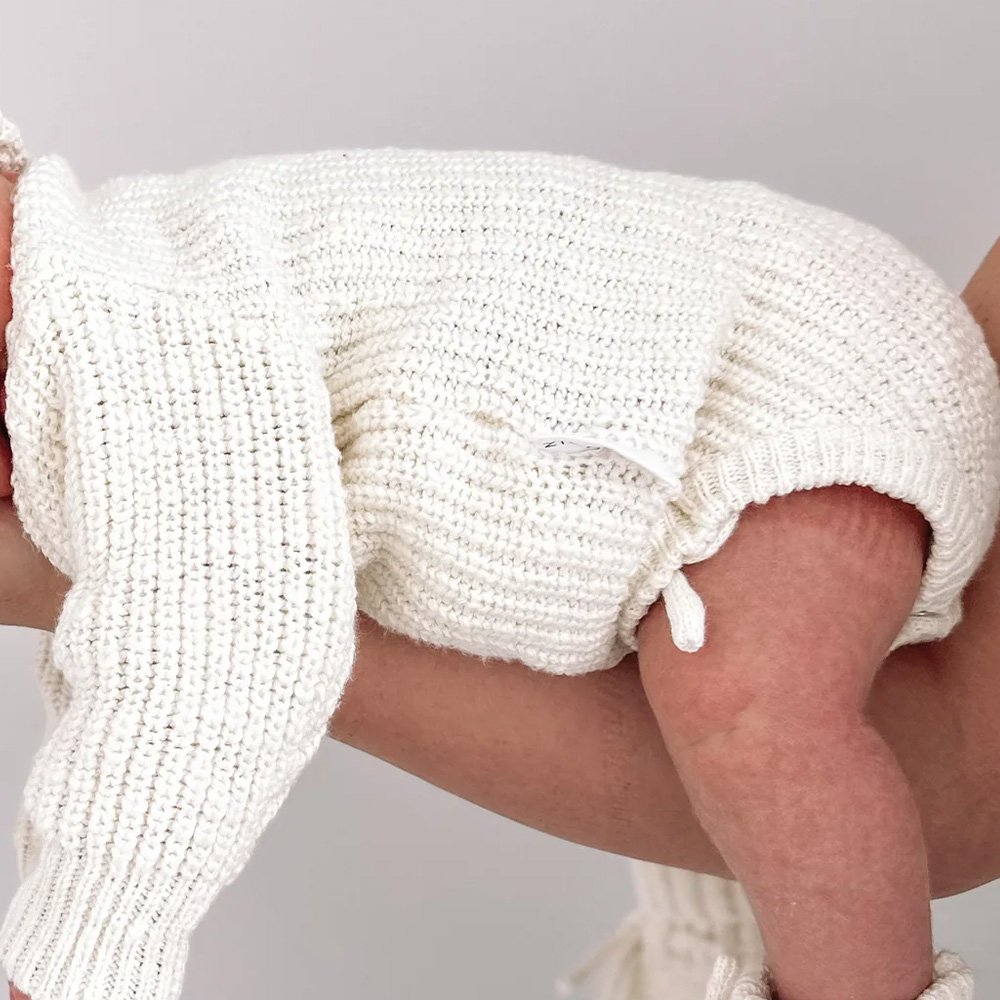 Mildream Autumn Newborn Baby Girl Knitted Toddler Clothes Pure Cotton Kids Pajama Baby Romper