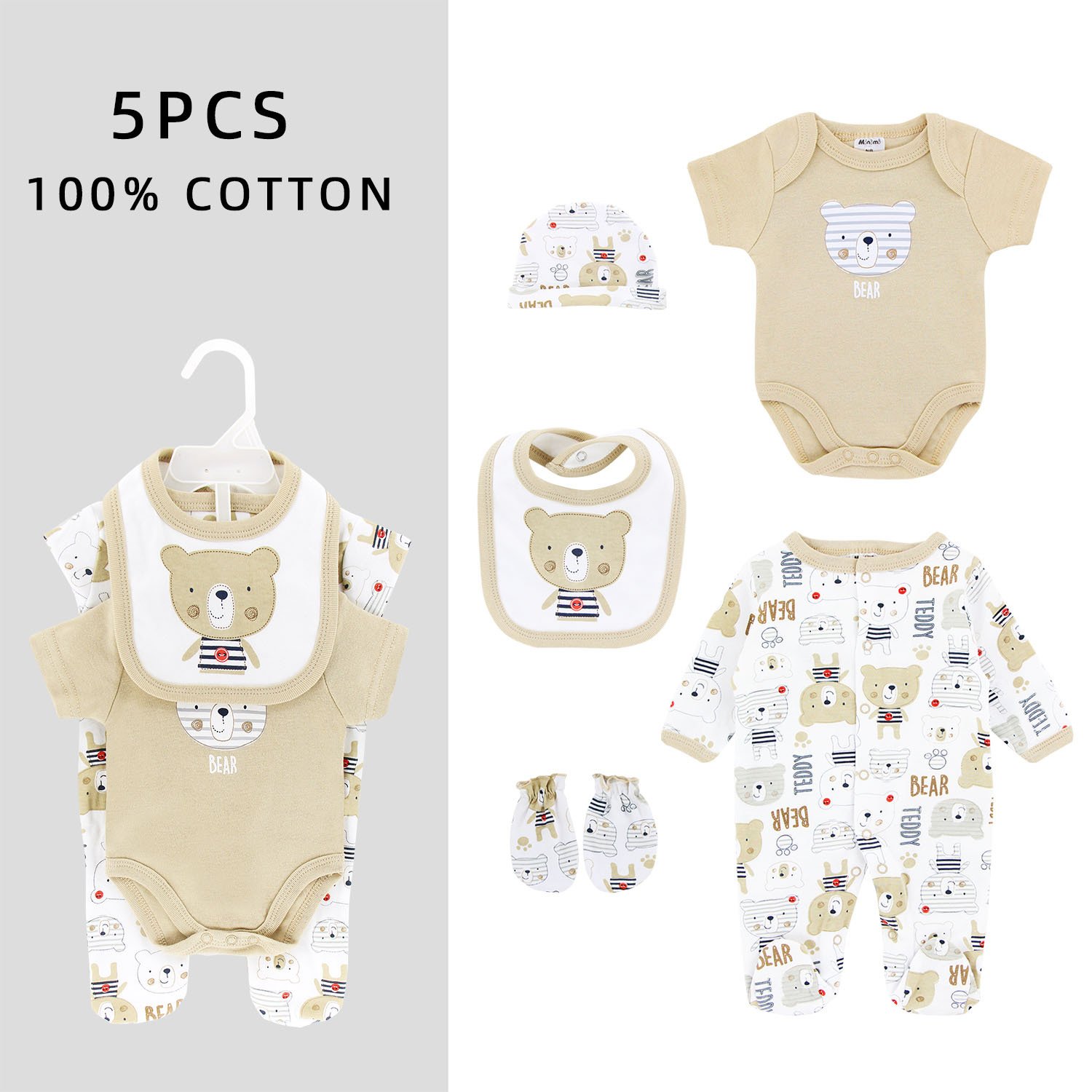 High Quality Newborn Baby Clothing Sets 100%Cotton Baby Romper sets