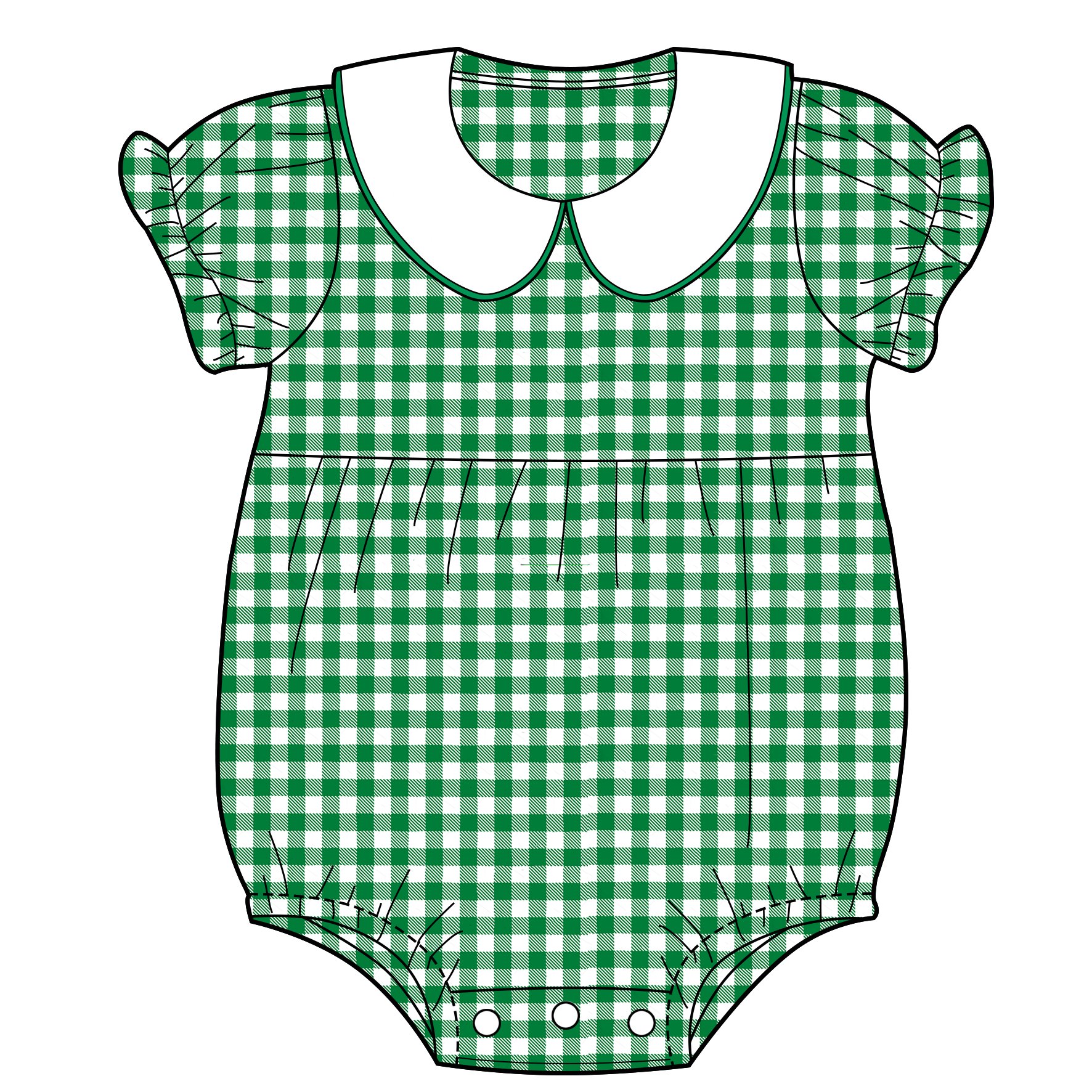 Summer short frill sleeve Casual 100% Cotton Woven Baby Bubbles Girls Pink Plaid Rompers In Bulk