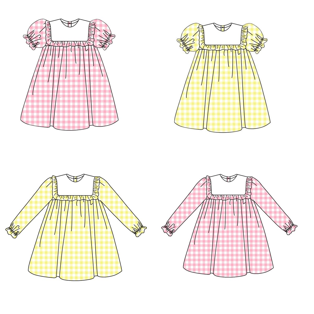Summer short frill sleeve Casual 100% Cotton Woven Baby Bubbles Girls Pink Plaid Rompers In Bulk