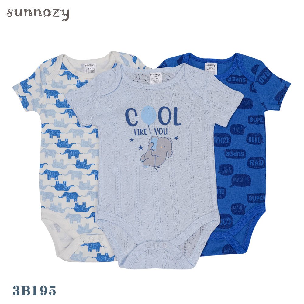 Wholesale Infant Newborn Summer Baby Clothes 3 pcs Short Sleeve Cotton pajamas bodysuits Body onesie newborn baby rompers