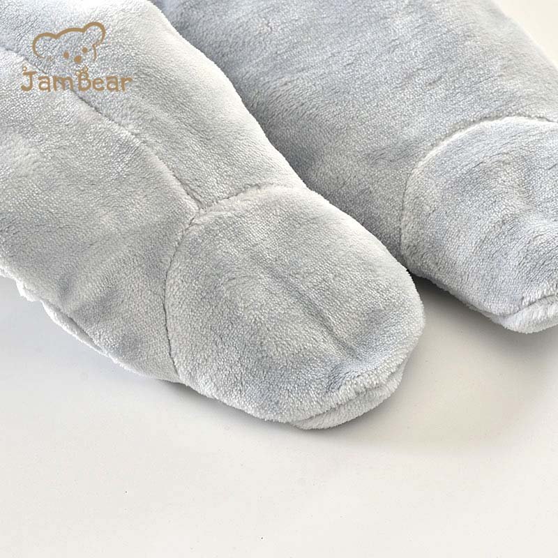 Organic cotton baby romper sustainable infant velvet sleepsuit customize baby footie romper wholesale eco newborn sleepers