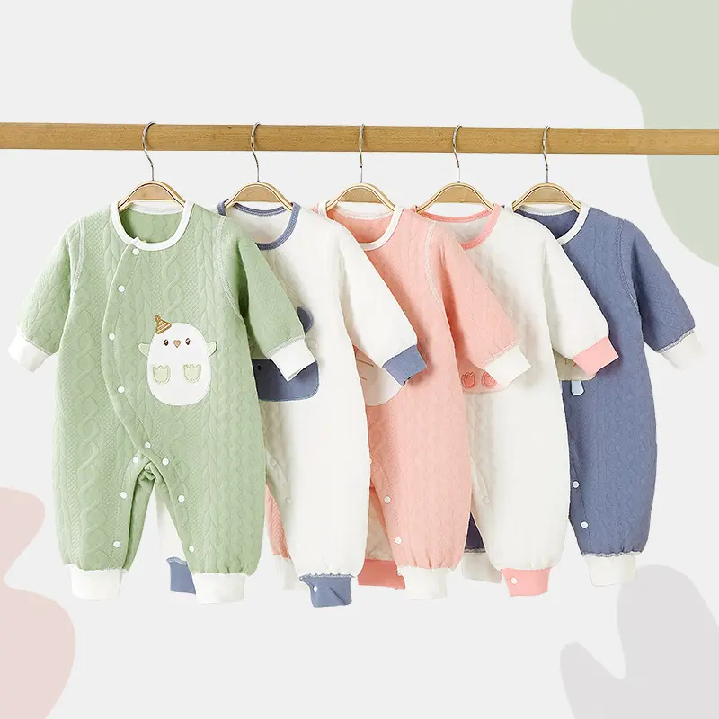 2024 Newborn Baby Clothing Organic 100% Cotton Pajamas Long Cute Casual Custom-Made Sample Pack Summer Baby Romper
