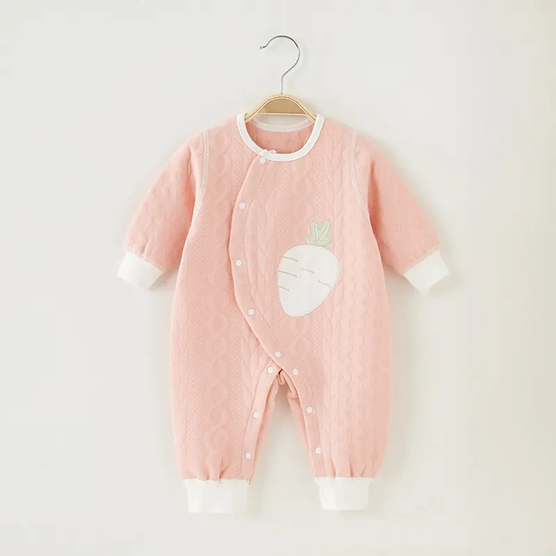 2024 Newborn Baby Clothing Organic 100% Cotton Pajamas Long Cute Casual Custom-Made Sample Pack Summer Baby Romper