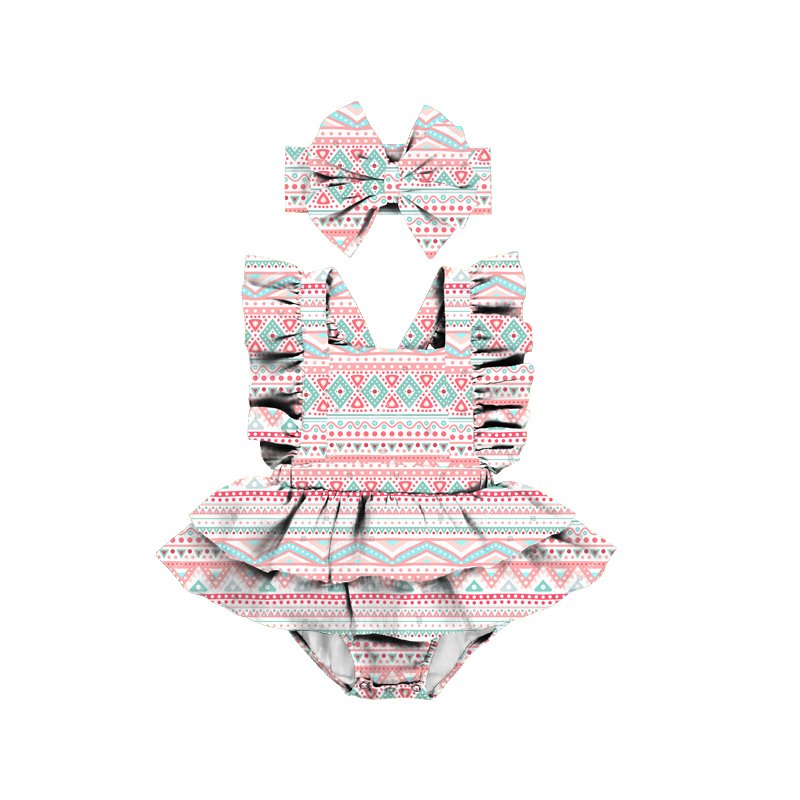 newborn baby romper Soft & Skin-friendly flutter sleeve baby girl romper for 3-6 months