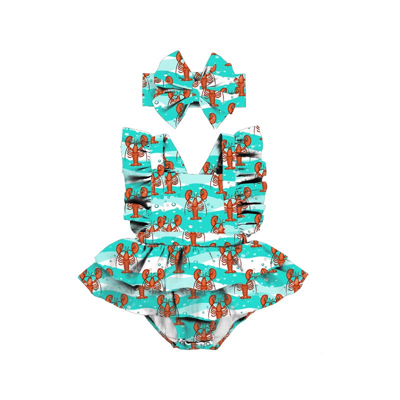 newborn baby romper Soft & Skin-friendly flutter sleeve baby girl romper for 3-6 months