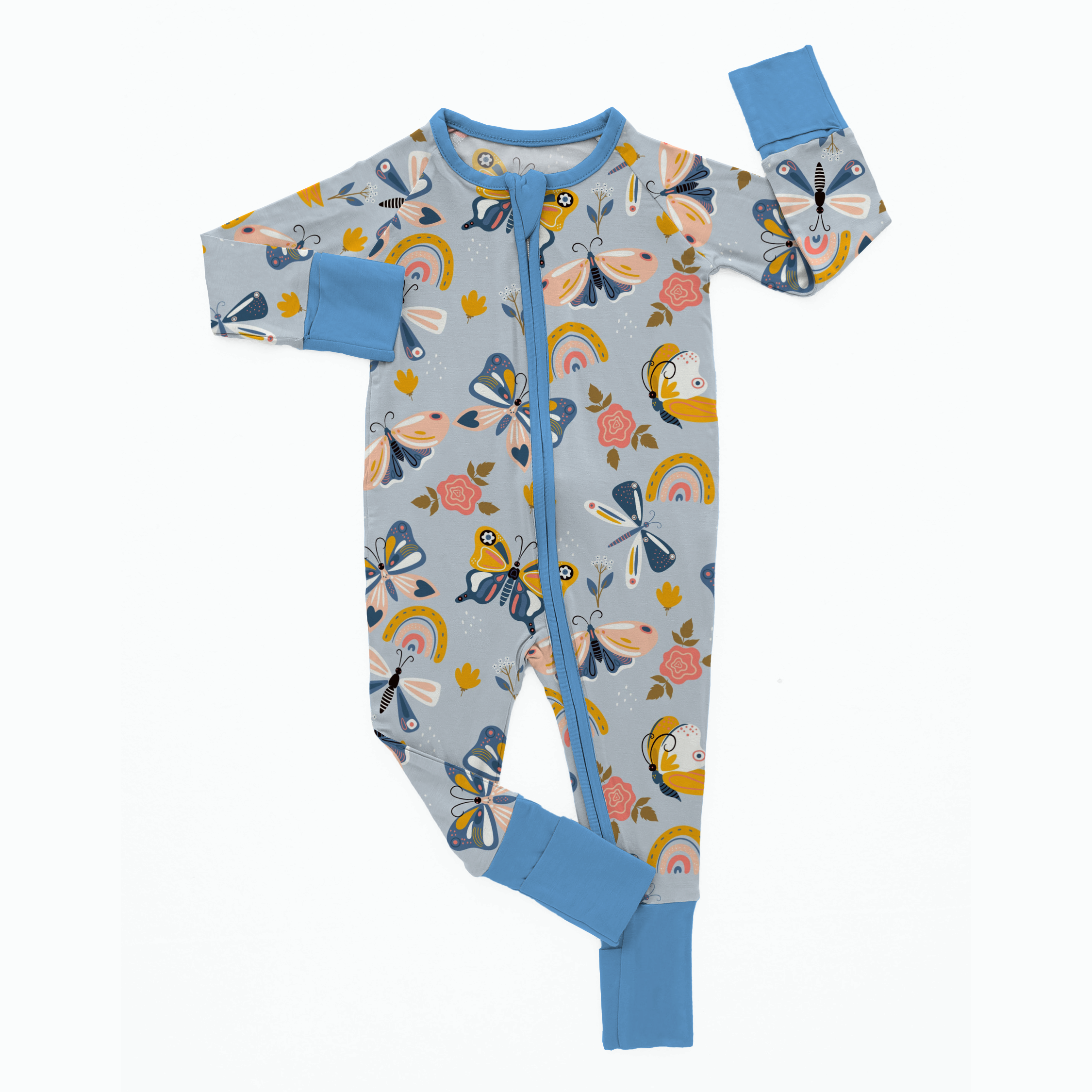 New Customize Hot Sale Bamboo Baby Clothes Long Sleeve Infant Soft Zipper Pajamas Baby Bamboo Romper