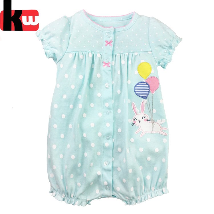 Factory customized printing summer baby romper baby girls sleeveless romper cotton short jumpsuits