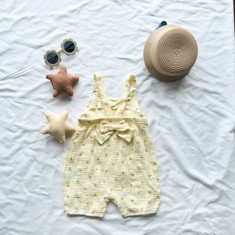 Newborn Clothing Solid Plain Halter Linen Romper Baby Suspender Trousers infants baby rompers