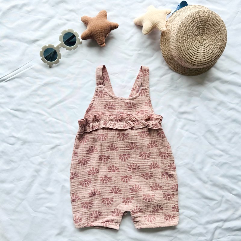 Newborn Clothing Solid Plain Halter Linen Romper Baby Suspender Trousers infants baby rompers