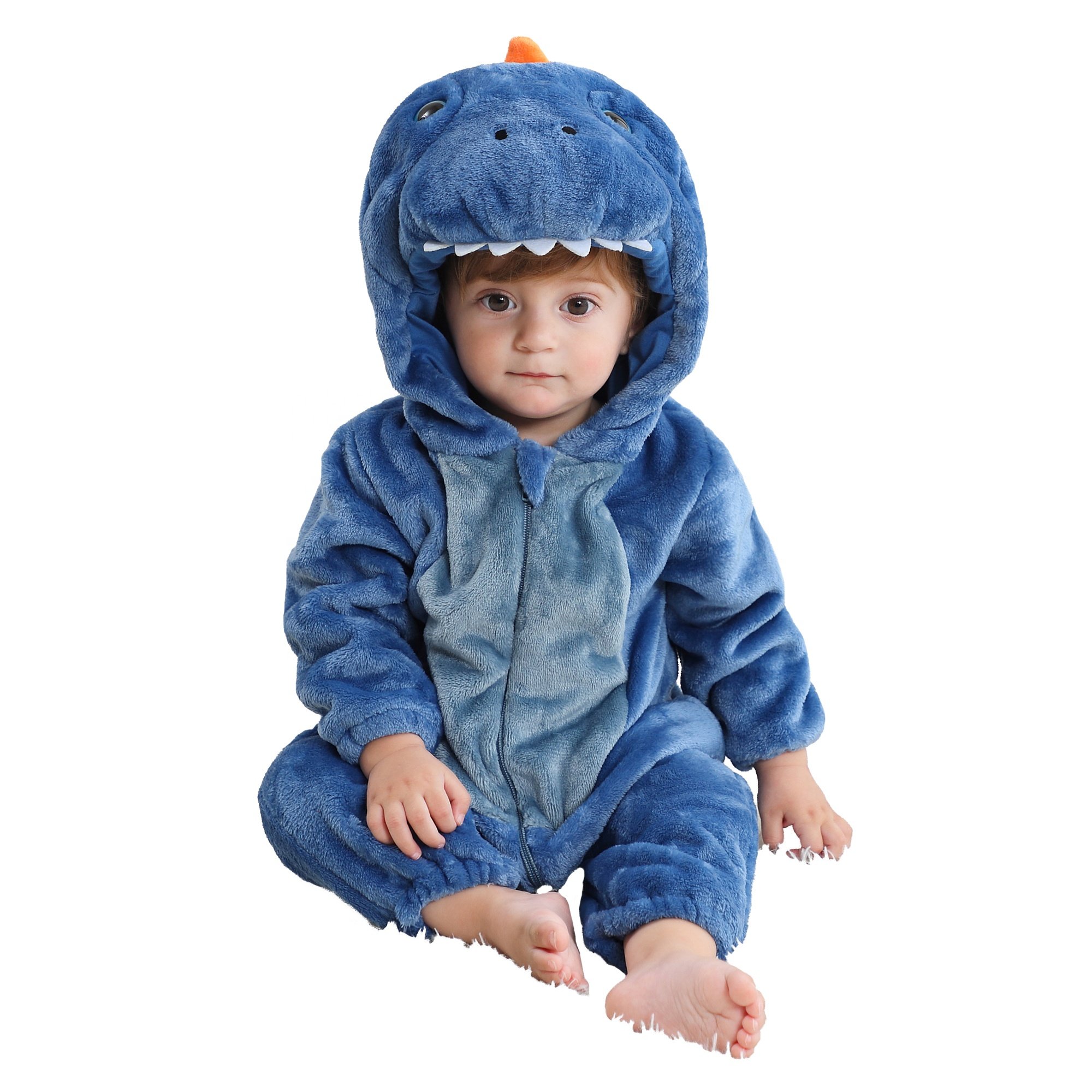 Michley OEM/ODM Loon Sleeve Soft Baby 3D Animal Jumpsuit Newborn Girls Flannel Outing Clothes Baby Rompers