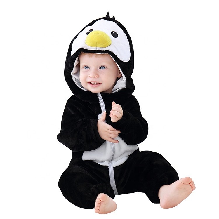 Michley OEM/ODM Loon Sleeve Soft Baby 3D Animal Jumpsuit Newborn Girls Flannel Outing Clothes Baby Rompers