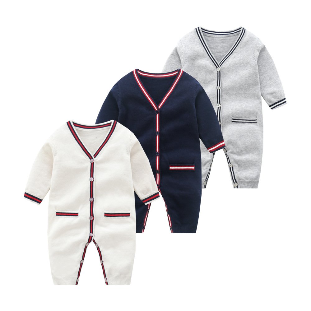 Newborn Designer Baby Girl Clothes Fashion Knitted Baby Romper Winter Sweater Boys Rompers