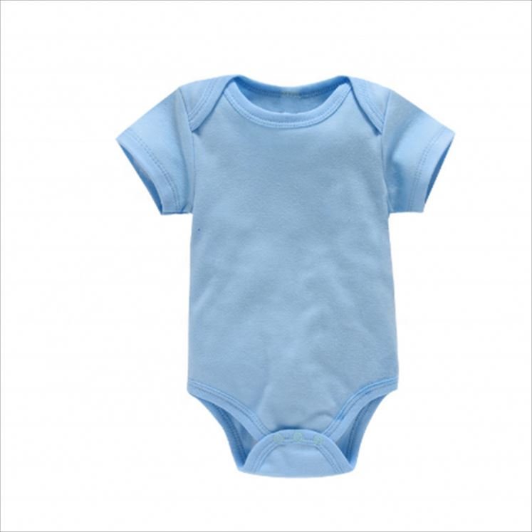 Ha Yi Newborn Clothes Cross-border Wholesale Plain 0-1 Year Old Pure Color Short Climbing Full Casual Onesie Boys and Girls Baby