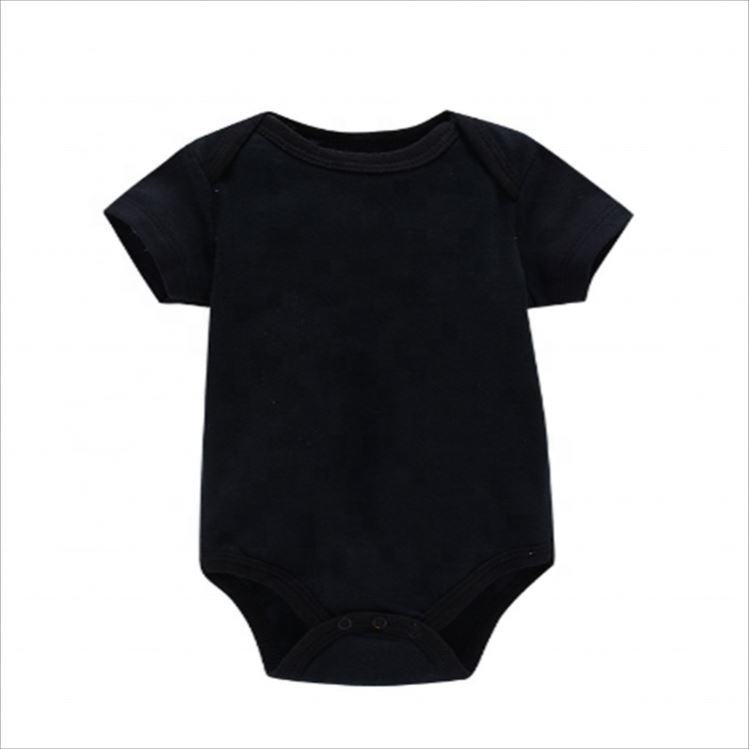 Ha Yi Newborn Clothes Cross-border Wholesale Plain 0-1 Year Old Pure Color Short Climbing Full Casual Onesie Boys and Girls Baby