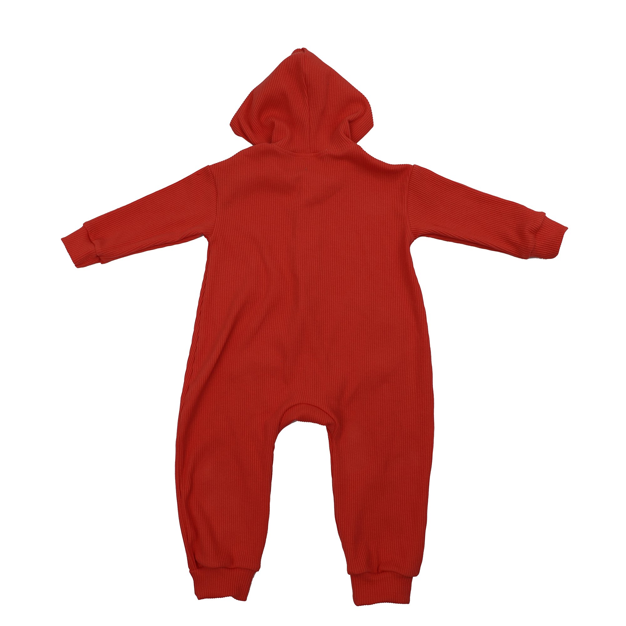 Qingli OEM Hooded Baby Rompers Kids Rompers Jumpsuit With Pockets Fall Winter Ribbed Onesie