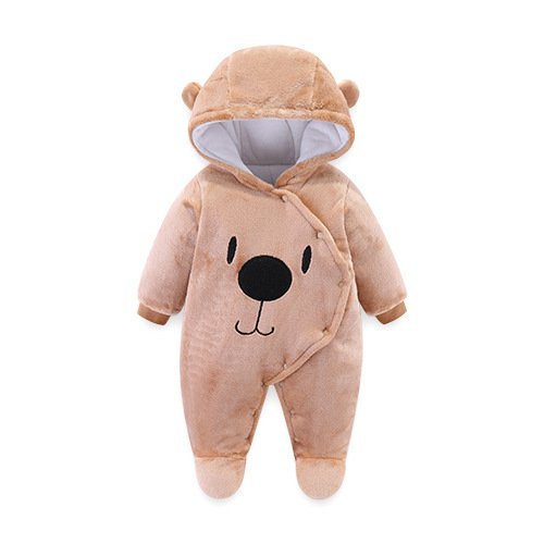 Factory Outlet Winter Plush Insulation Warm Cute Bear Cotton Babys Kids Girls Boys Clothing Clothes Winter Baby Romper