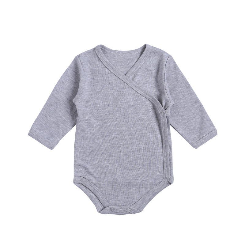 Gots organic cotton newborn baby short sleeve white kimono Bodysuit plain Boy Girl Unisex Kimono baby rompers baby romper
