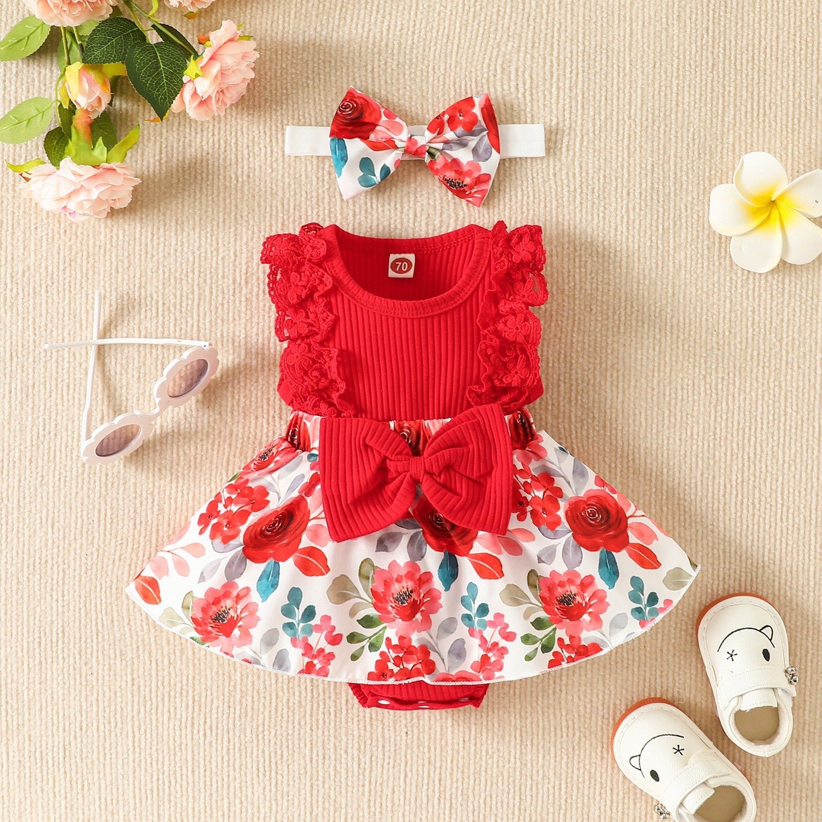 0-18 Months Baby romper dress Pit Clause Baby girl clothes cute dress for Newborns and Toddlers Factory Wholesale