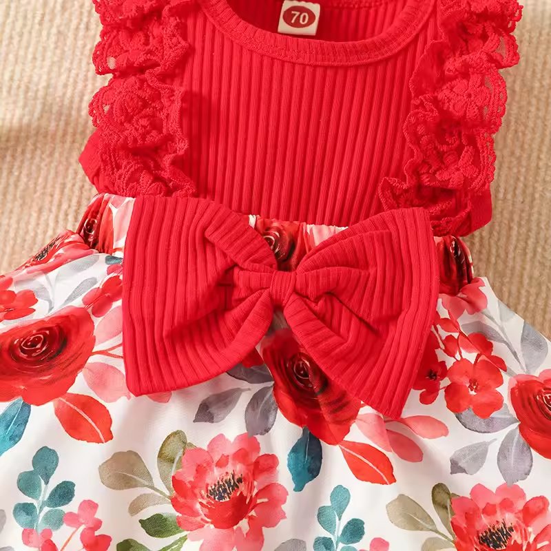 0-18 Months Baby romper dress Pit Clause Baby girl clothes cute dress for Newborns and Toddlers Factory Wholesale