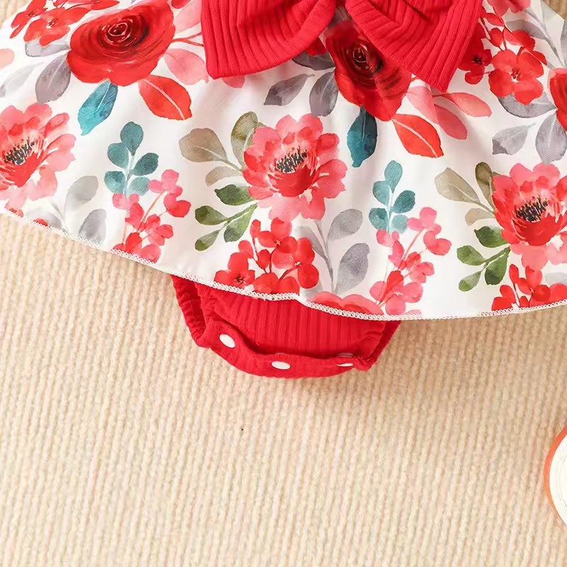 0-18 Months Baby romper dress Pit Clause Baby girl clothes cute dress for Newborns and Toddlers Factory Wholesale