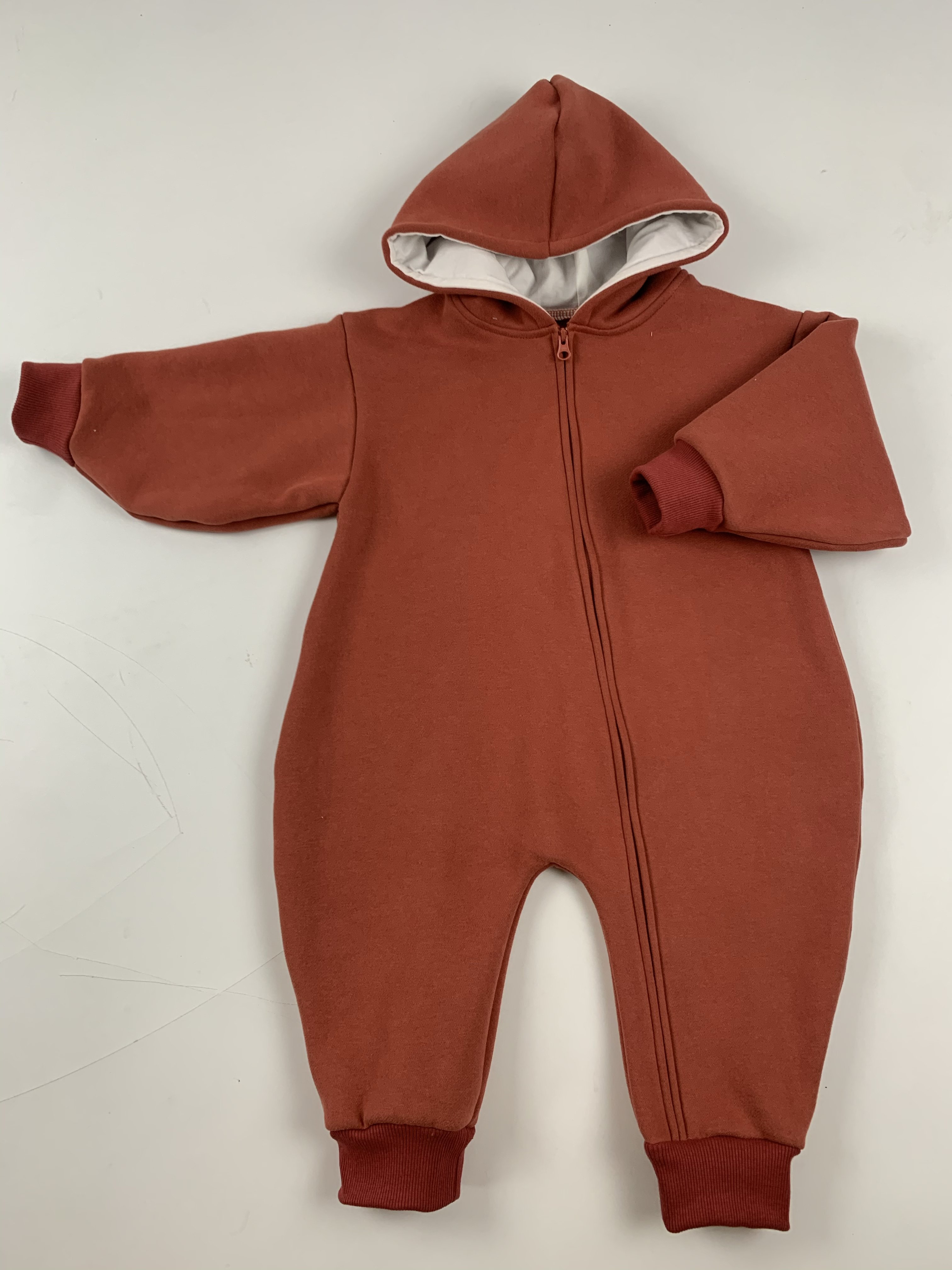 Custom baby bubble romper long sleeve French terry hoodie romper cozy bodysuit
