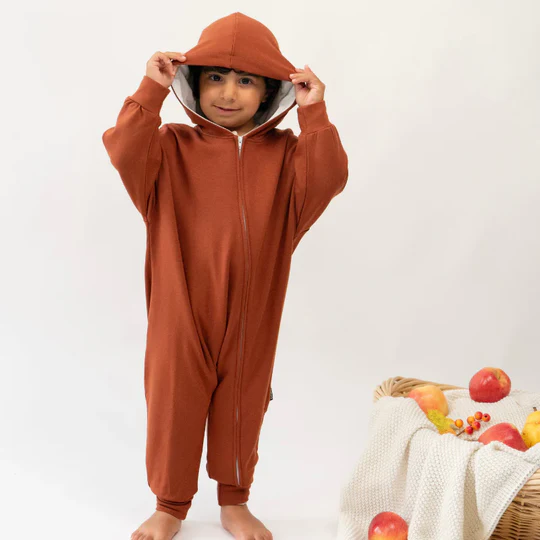 Custom baby bubble romper long sleeve French terry hoodie romper cozy bodysuit