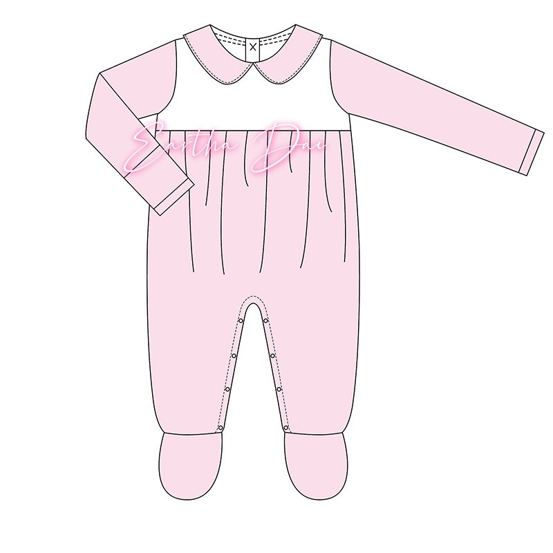Baby Girl Coming Home Outfit Personalized Footie 100%cotton Romper for Newborn clothes sleeper
