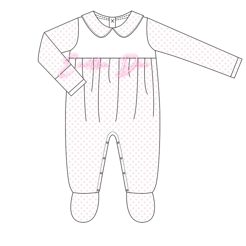 Baby Girl Coming Home Outfit Personalized Footie 100%cotton Romper for Newborn clothes sleeper