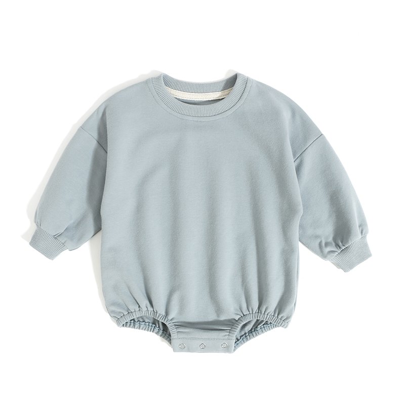 Cheap Prices Wholesale OEM/ODM Solid Color French Terry Gots Certified Long Sleeve Organic Cotton Boy Baby Rompers