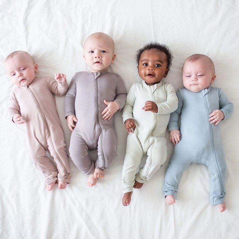 Custom new born baby Bamboo Clothing baby girl Solid Onesies Bodysuits cotton baby romper