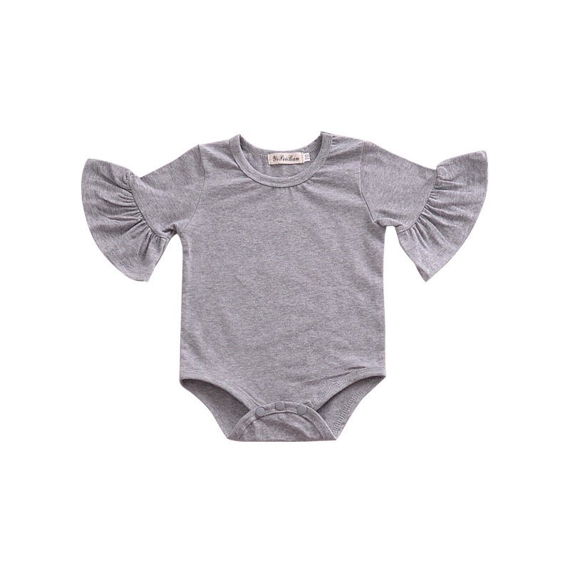 Europe flare sleeve jumpsuit romper baby clothes baby girls bodysuit