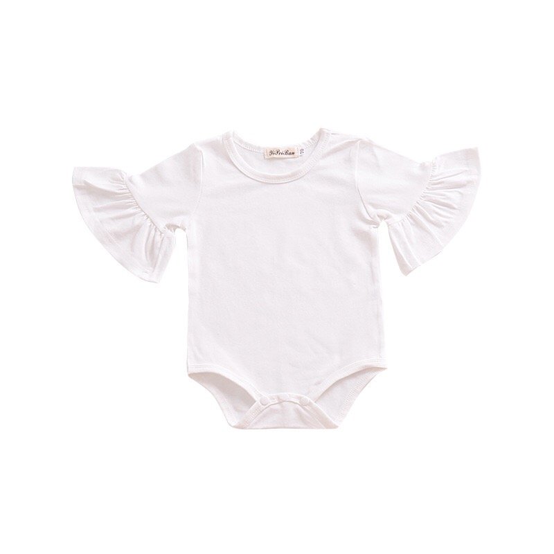 Europe flare sleeve jumpsuit romper baby clothes baby girls bodysuit